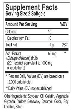 Solgar Acai Berry Ingredients